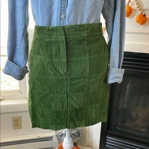 Green Corduroy Skirt